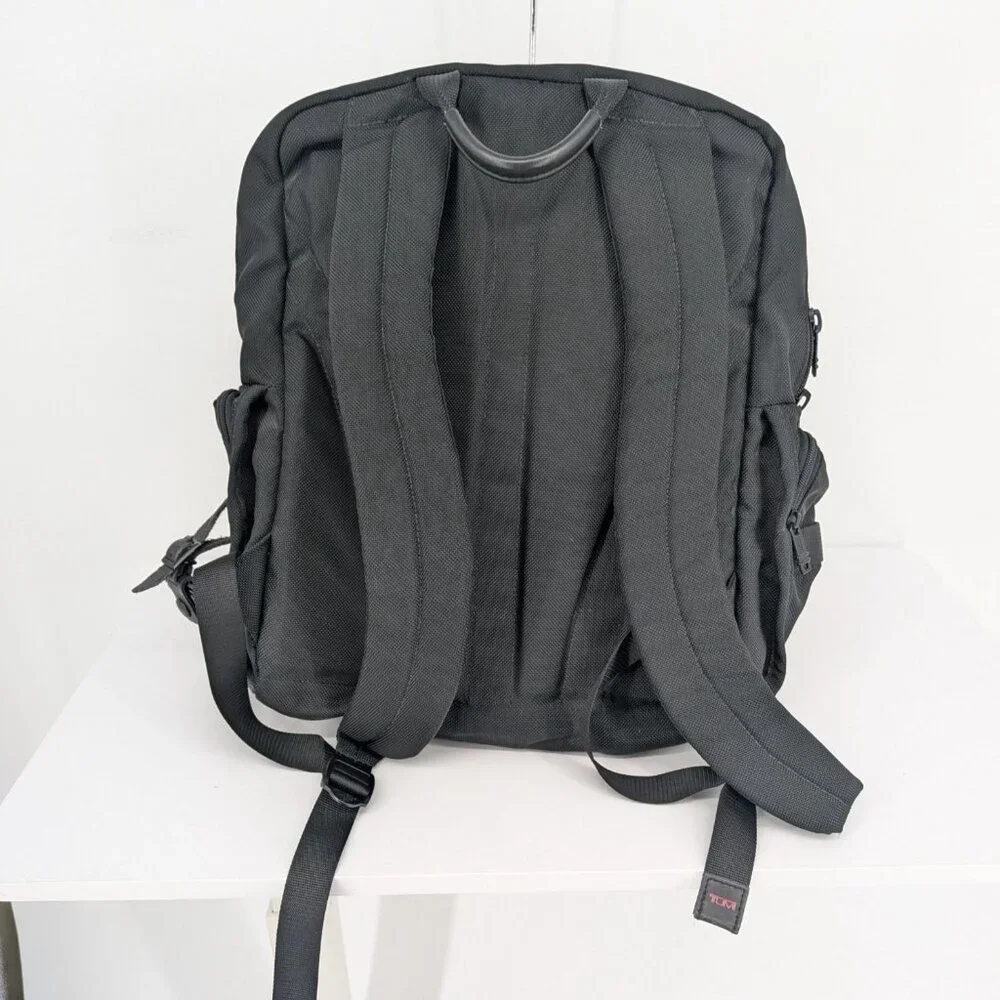 TUMI Ballistic Nylon Laptop Backpack Pockets Executive Travel Work Bag MBL Logo